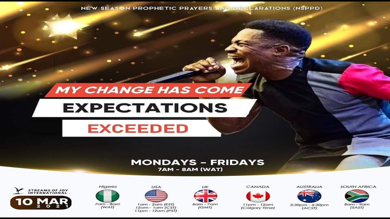New Season Prophetic Prayers and Declaration [NSPPD] - 10TH MARCH 2021