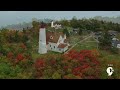 Northern Michigan From Above: Showing off fall colors around Point Iroquois Lighthouse