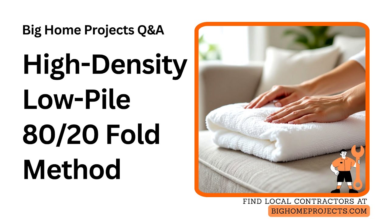 High-Density Low-Pile 80/20 Microfiber Fold Method