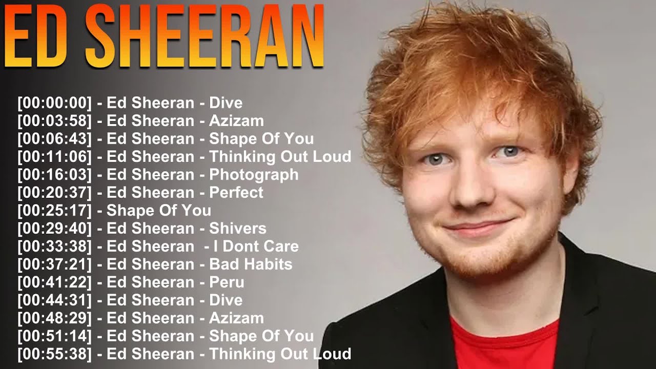 Ed Sheeran Full Album ⭐ Popular Acoustic & Pop Songs Playlist - YouTube