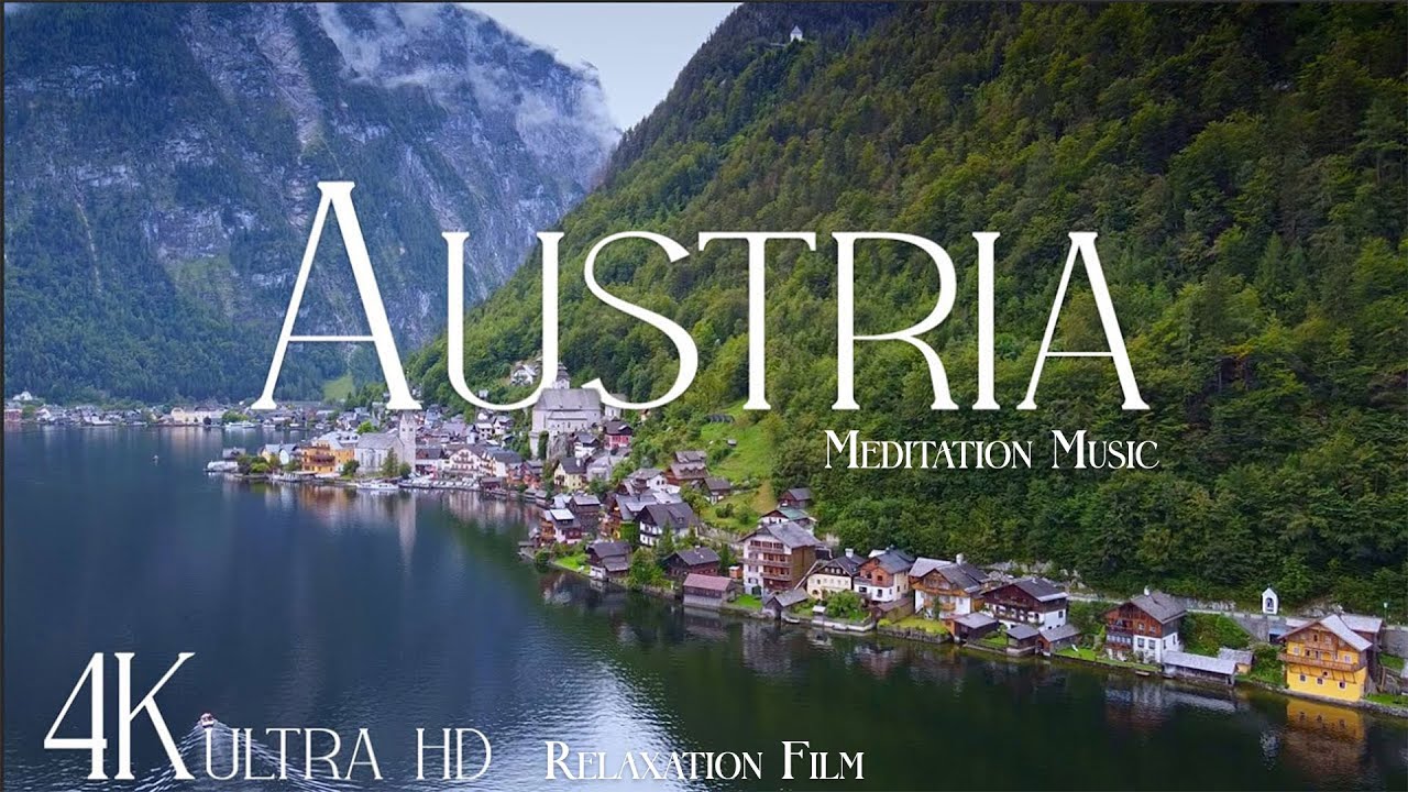 FLYING OVER AUSTRIA (4K UHD) - Relaxing Music With Beautiful Natural Landscape (4K Video Ultra HD)