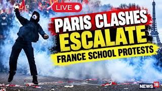 Paris Live: France School Protests Erupt, Police Fire Tear Gas | 40,000 March In Paris | N18G
