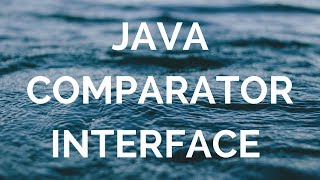 java comparator interface (manohar academy)