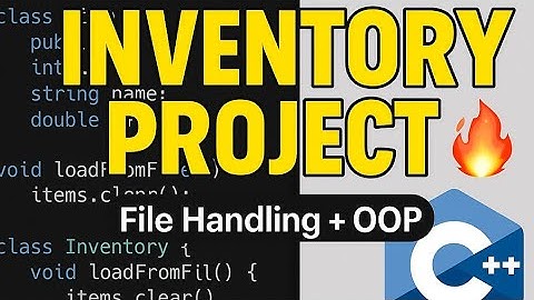 C++ Inventory Project.