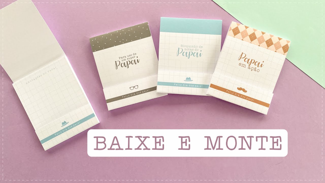 BLOQUINHO DE NOTAS DIA DOS PAIS | COMO FAZER?