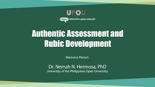 Authentic Assessment & Rubric Development