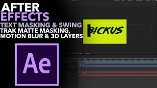 Mask and swing After Effects text demo