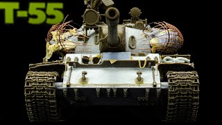 New T-55 From Tamiya Gets A Rebar Cage Armor Upgrade! (1/48 Scale)