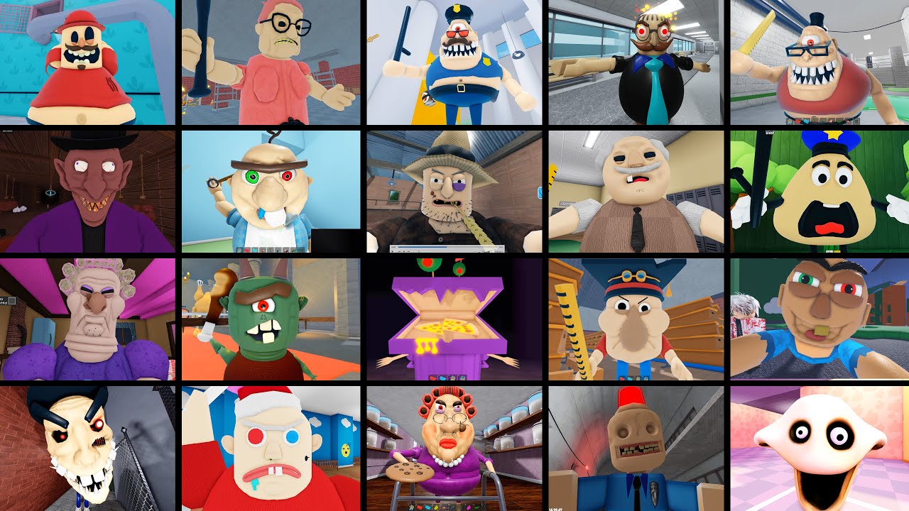 Escape the Petshop!,BARRA'S GRANNY,DHUUR'S DUNGEON,MR. STINKY'S PRISON, MS HAPPI, ROBLOX JUMPSCARE'S