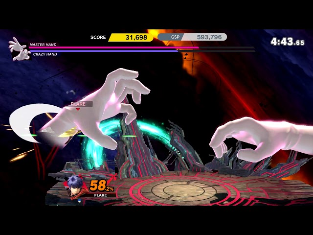 Super Smash Bros Master Hand Extended