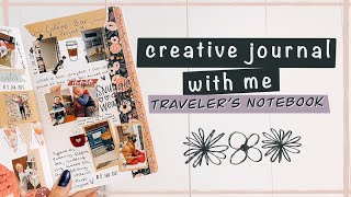 journal with me memory keeping/scrapbooking #3 | traveler's notebook process | creative journaling
