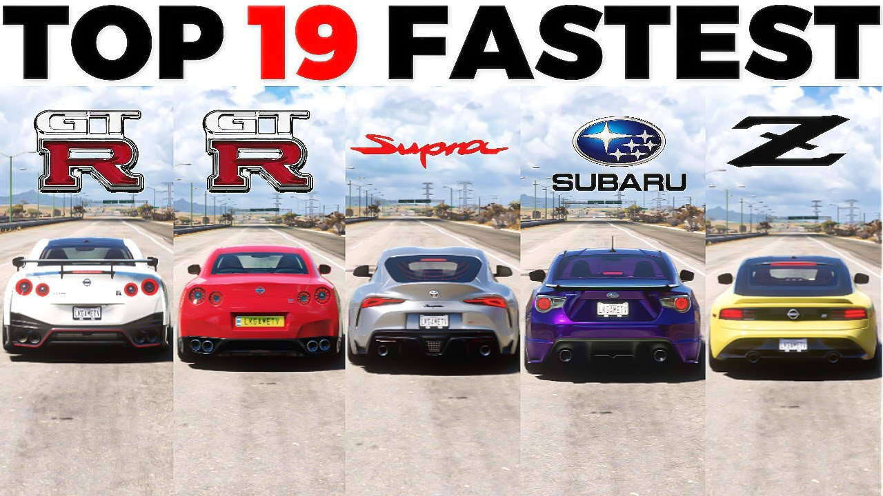Forza Horizon 5 - Top 19 Fastest JDM Cars Drag Race (2023 Update)