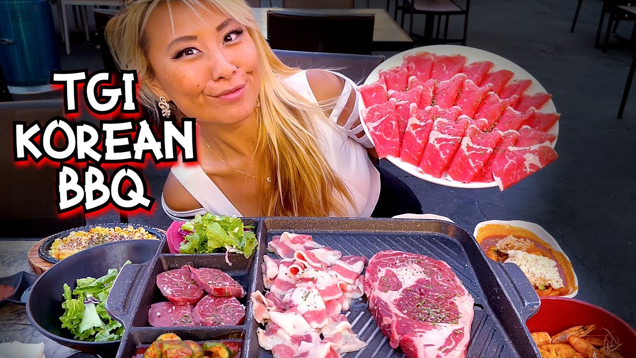Eating ALL YOU CAN EAT BBQ AT TGI KOREAN BBQ in Los Angeles, CA!! 
