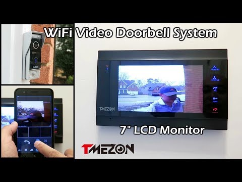 TMEZON WiFi Video Doorbell Intercom System w/ 7