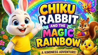 🌈 Chiku Rabbit and the Magic Rainbow 🌈 | Cute Animated Story for Kids