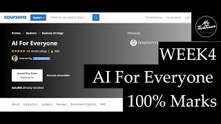 Coursera: AI For Everyone Week 4th Quiz Answers |deeplearning.ai AI for Everyone Assignments Quiz 4