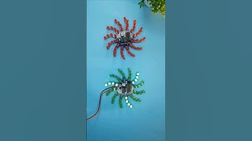Rotating Fan Effect Led Chaser Circuit Using CD4017 and NE555 #ledchaser #diyelectronics