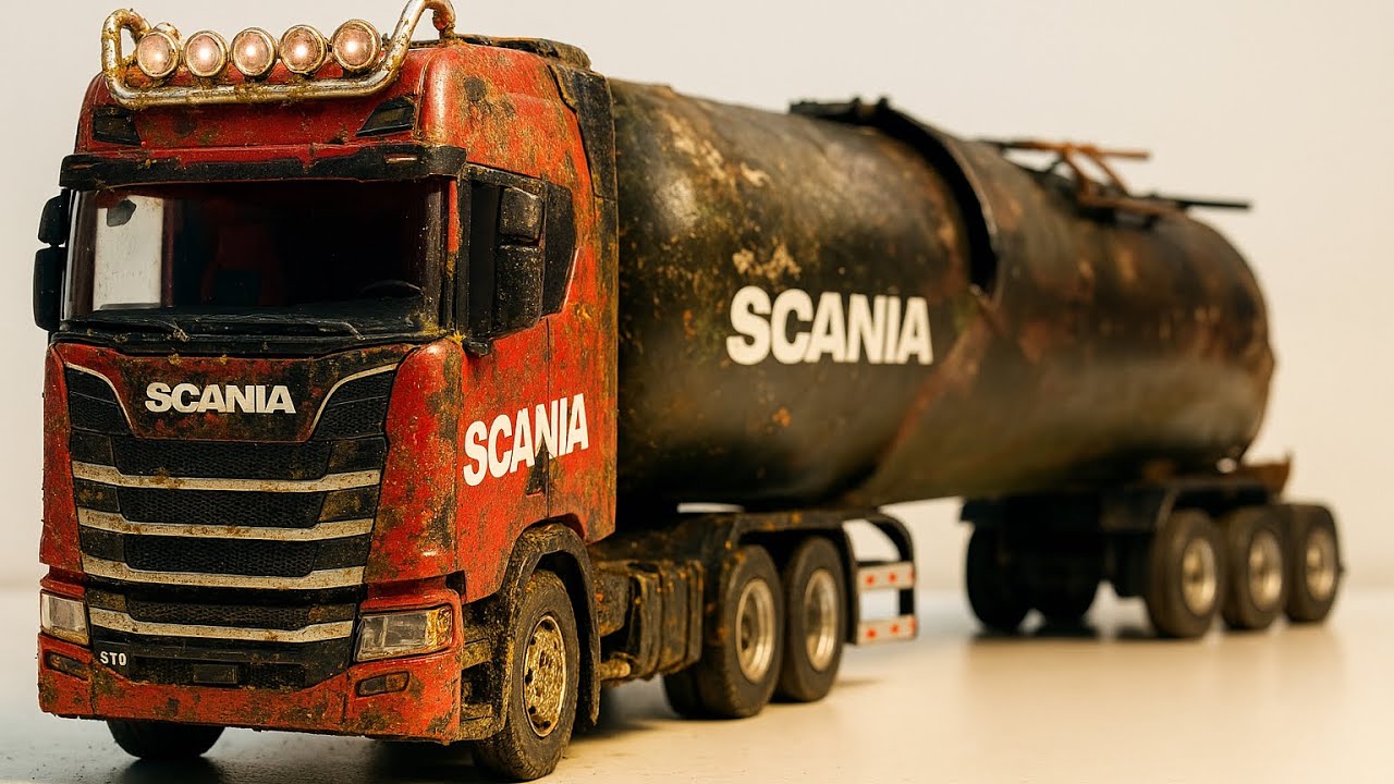SCANIA Abandoned Container TRUCK Full Restoration 