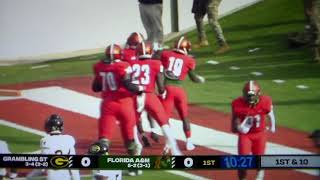 Florida A&M QB Rasean McKay 15 yard TD pass to Jah'Marae Sheread vs. Grambling St.