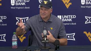 WVU HC Rich Rodriguez Details Progress of Team at Start of Second Week of Fall Camp
