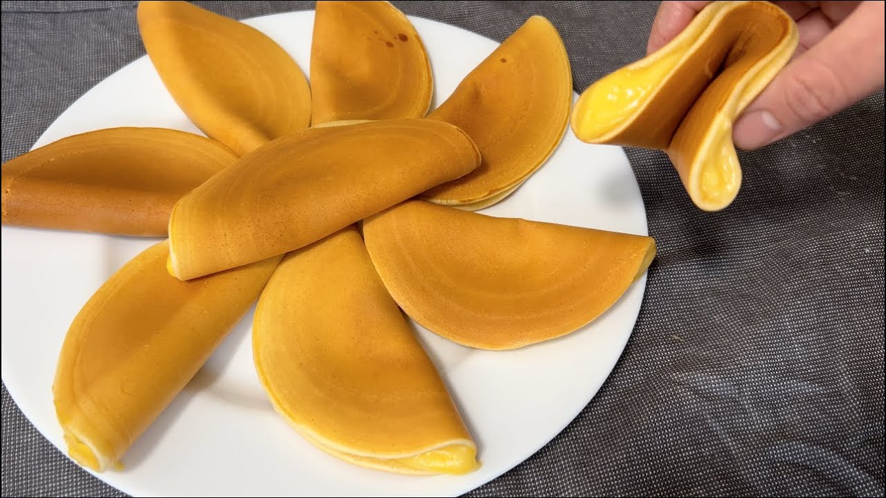 Bánh Rán Nhân Kem Sữa Trứng thơm ngon, dễ làm #dorayaki #bánhngọt - YouTube