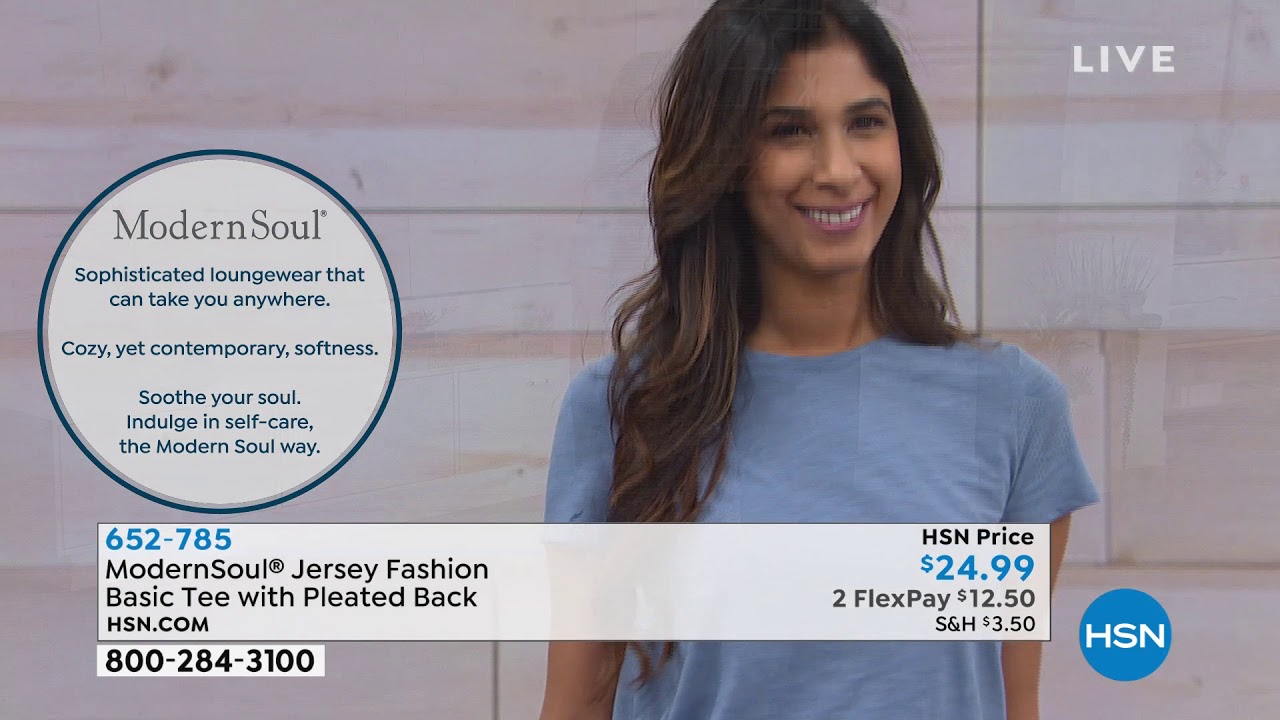 ModernSoul Jersey Fashion Basic Tee with Pleated Back