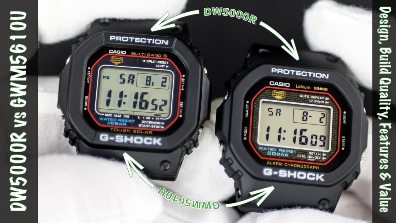 Casio G-Shock DW5000R vs GW M5610U