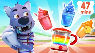 rainbow juice song colors song fun sing along songs kids song kids cartoon babybus