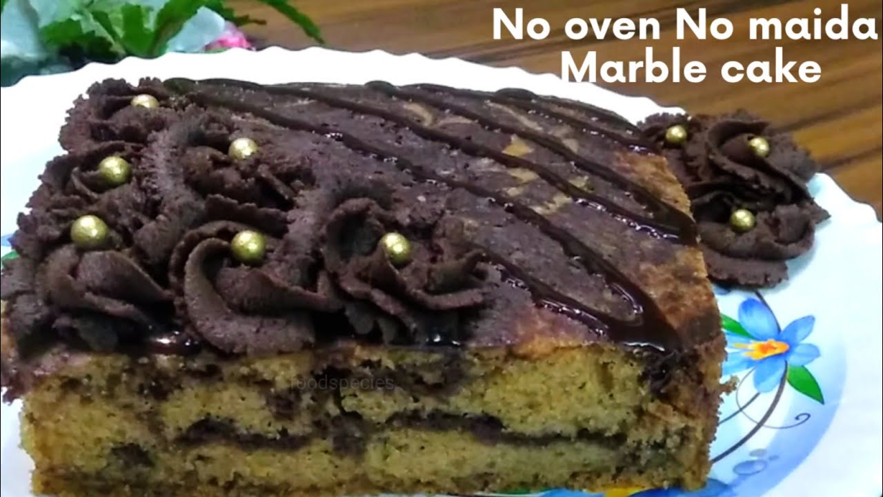 बिना अंडा ओवन मैदे की बनाए मार्बल केक | Marble cake recipe | Biscuit marble cake | chocolate cake