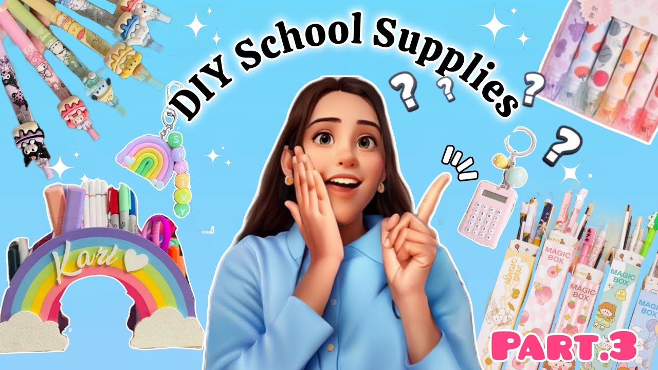 DIY 4 Easy School Supplies Craft Ideas💡| School Supplies Ideas | DIY ...