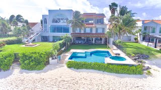 Exclusiva casa en venta frente al mar en Cancún, México.