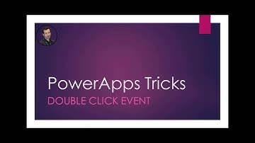 DoubleClick Event in PowerApps