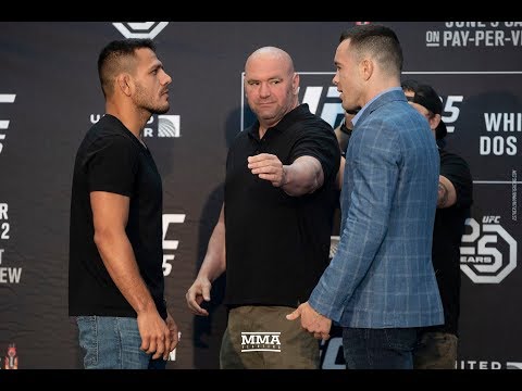 Rafael dos Anjos vs. Colby Covington UFC 225 Media Day Staredown - MMA Fighting