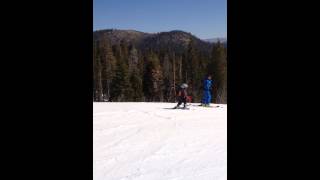 John's 2nd day of ski lessons (Mammoth Mountain)