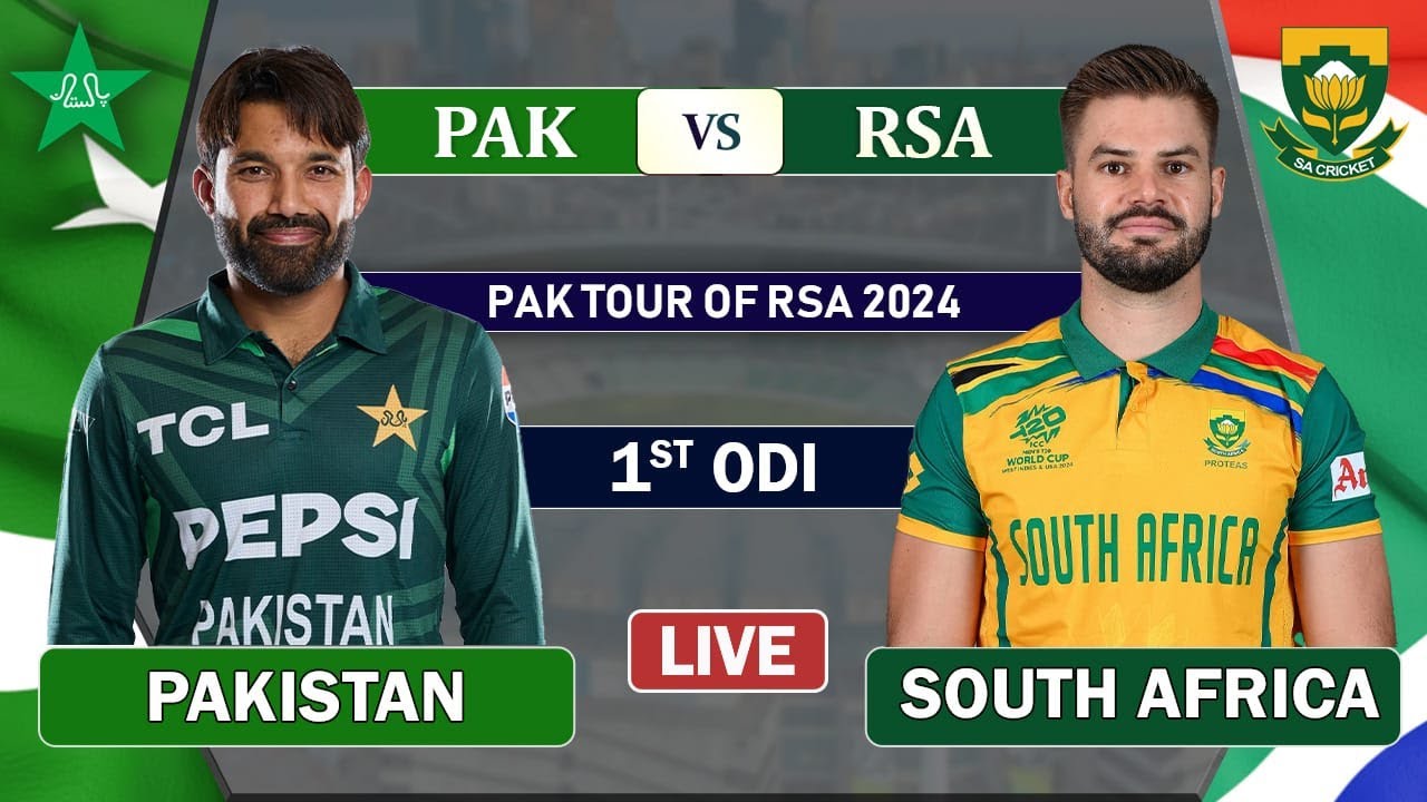 PAKISTAN vs SOUTH AFRICA 1st ODI MATCH LIVE SCORES | SA vs PAK MATCH ...