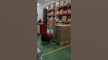 Robot pallet stretch wrap machine   #shorts #strapping #wrapping