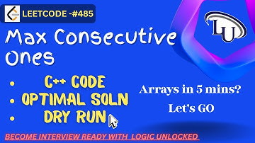 ⚡ Max Consecutive Ones - Leetcode 485 | C++ DSA