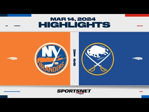 NHL Highlights | Islanders vs. Sabres - March 14, 2024