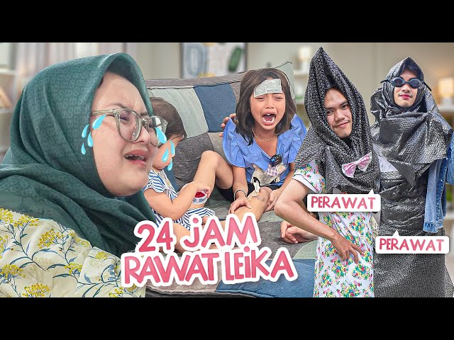 24 JAM BUNDA RAWAT LEIKA & LEXIE YANG SAKIT 😭 BUNDA MINTA TOLONG TOMPEL JAGAIN LEIKA class=