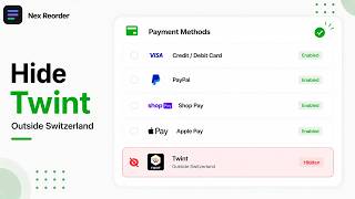 How to Hide TWINT for International Carts in Shopify screenshot 3