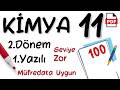 Kimya 11. Sınıf 2. Dönem 1. Yazılı ZOR seviye MEB Senaryolara uygun Ücretsiz PDF