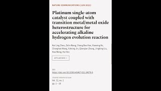 Platinum single-atom catalyst coupled with transition metal/metal oxide heterostructu... | RTCL.TV