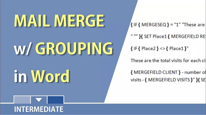 Mail Merge in Word with Grouping records by Chris Menard