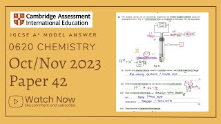 IGCSE Chemistry Paper 42 - Oct/Nov 2023 - 0620/42/O/N/23 (Q1-3) SOLVED