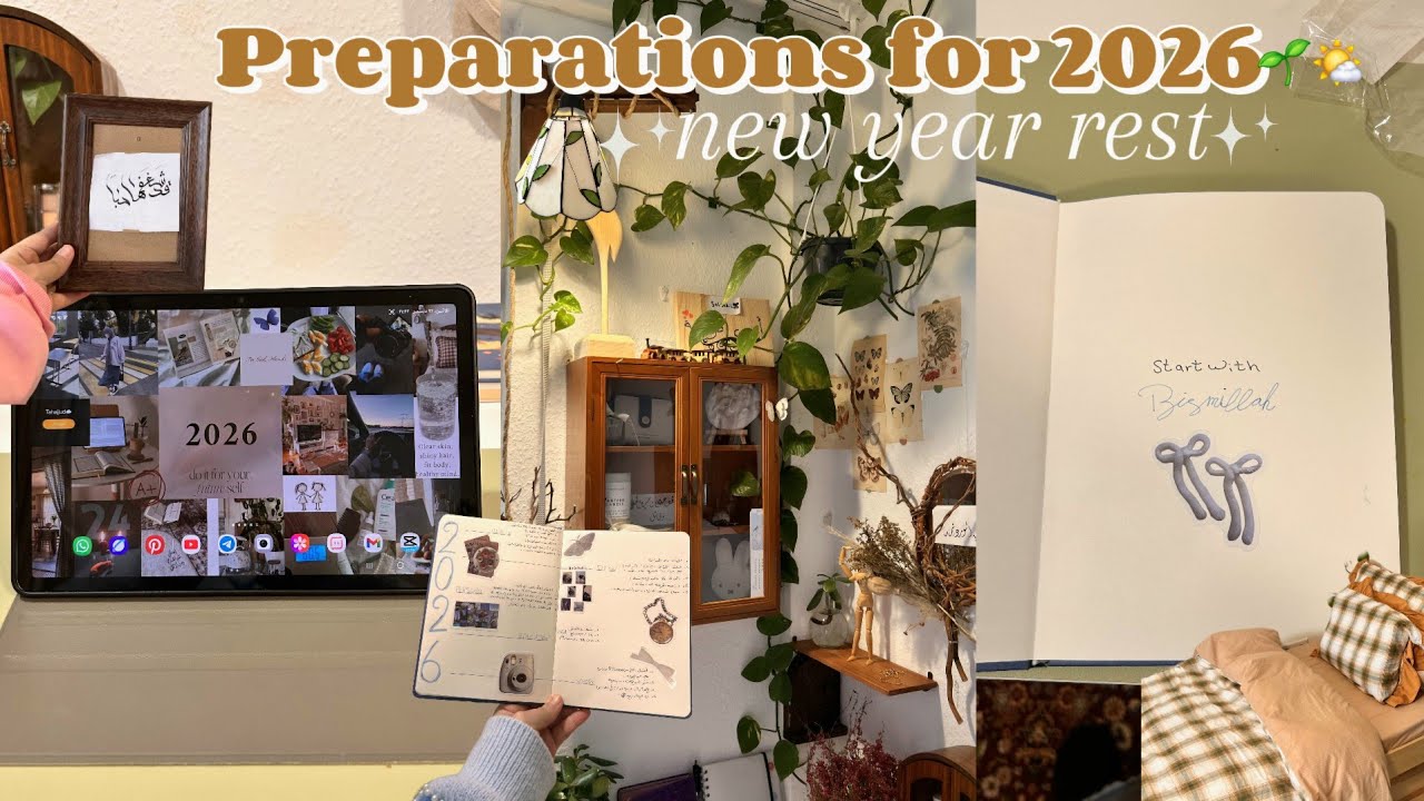 VLOG:آخر ايام ديتسمبر🌱🌤اهداف ٢٠٢٦✨️ماهي انجازاتي لعام ٢٠٣٥💡الذ سباغتي🍝ترتيب الغربة بارت تو🧹🪑🫧