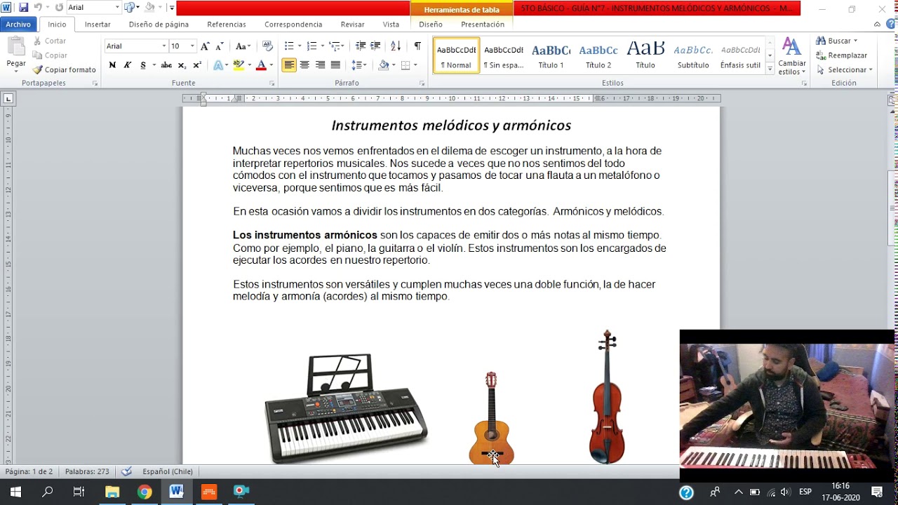 5TO BÁSICO INSTRUMENTOS MELÓDICOS Y ARMÓNICOS YouTube