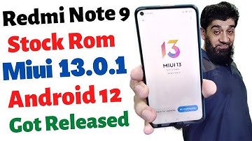Redmi Note 9 Miui 13.0.1 Android 12 Stock ROM Released