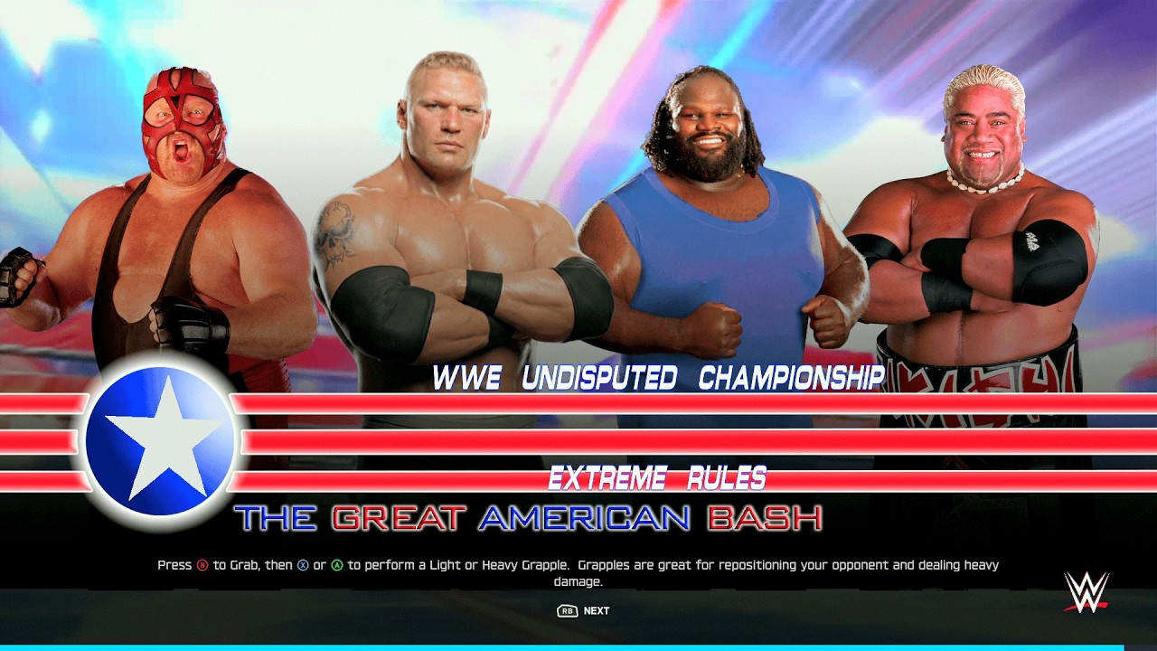 WWE 2K25 FULL MATCH - Rikishi vs Vader vs Lesnar vs Henry - Fatal 4-Way WWE Title Match