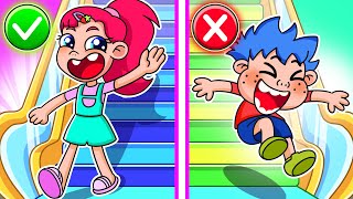 Escalator Safety Song 🛒🎶🎼|| Kids Songs & Nursery Rhymes || Educational Cartoons For Children 🌈