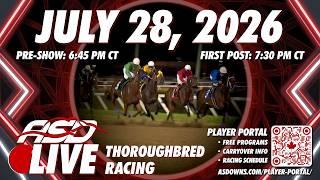 Live Thoroughbred Racing - Assiniboia Downs (ASD) • July 28, 2026